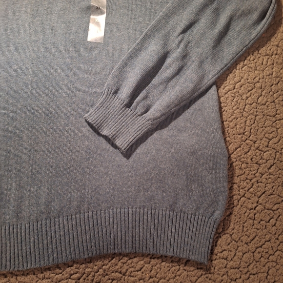 Club Room Men's Ribbed Four-Button Sweater, Blue Wing Hthr, Size XL NWT - Picture 3 of 16
